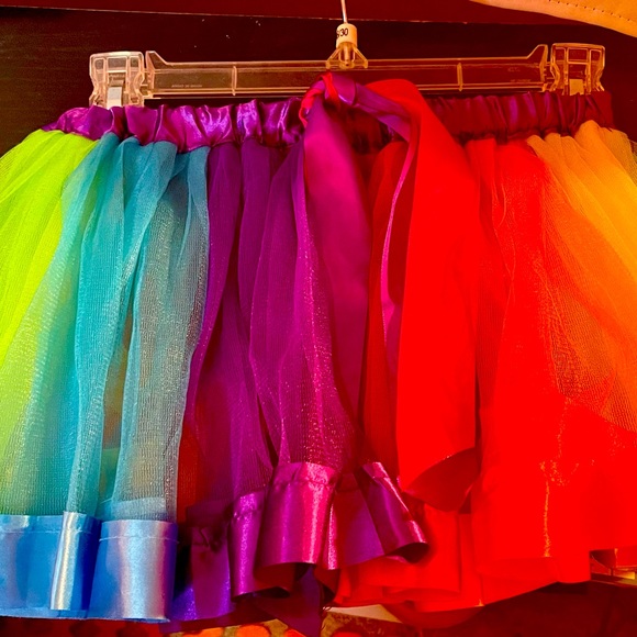 TuTu Girls Rainbow Tule and Satin Ballet Dance Dress up handmade - Picture 2 of 6